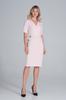 Pink Pencil Dress with Short Sleeves - M851 Size S