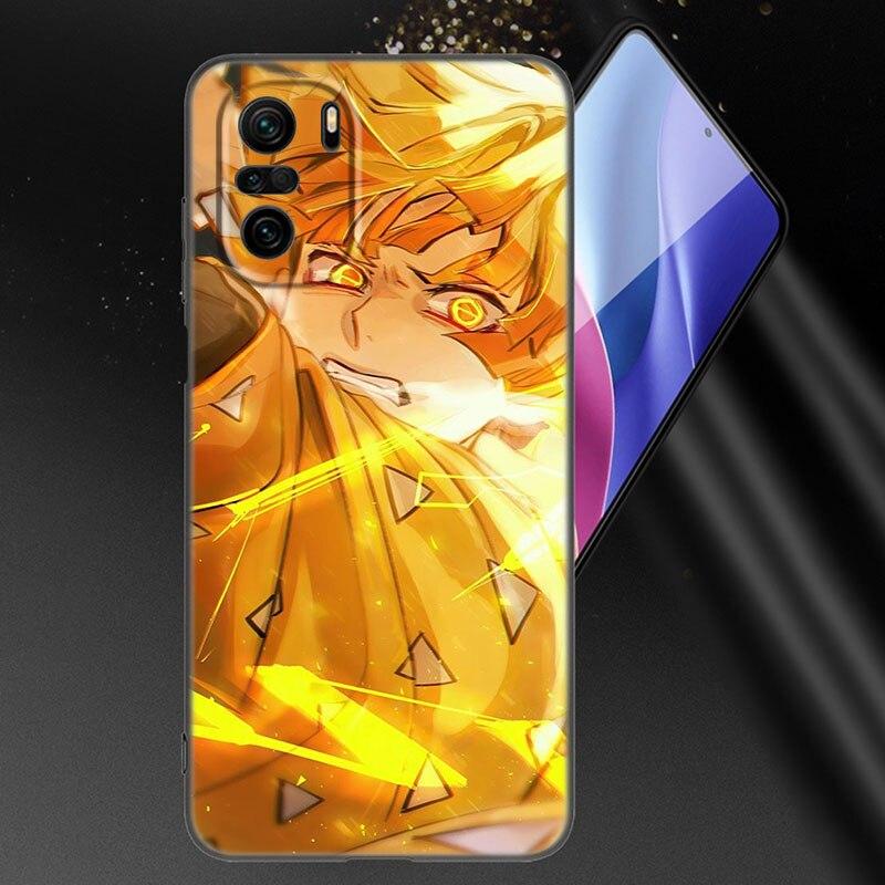 Anime Demon Slayer Agatsuma Zenitsu Phone Case For Xiaomi Mi POCO X3 NFC GT M4 M3 12 11T 10T Pro A3 11 Lite NE 5G 12X 11i F3
