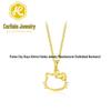 Shuibei 999 Fine Gold Slim Waist Necklace: 3D Hard Gold Women's Pendant Charm, Popular Live Broadcast Hot Seller.