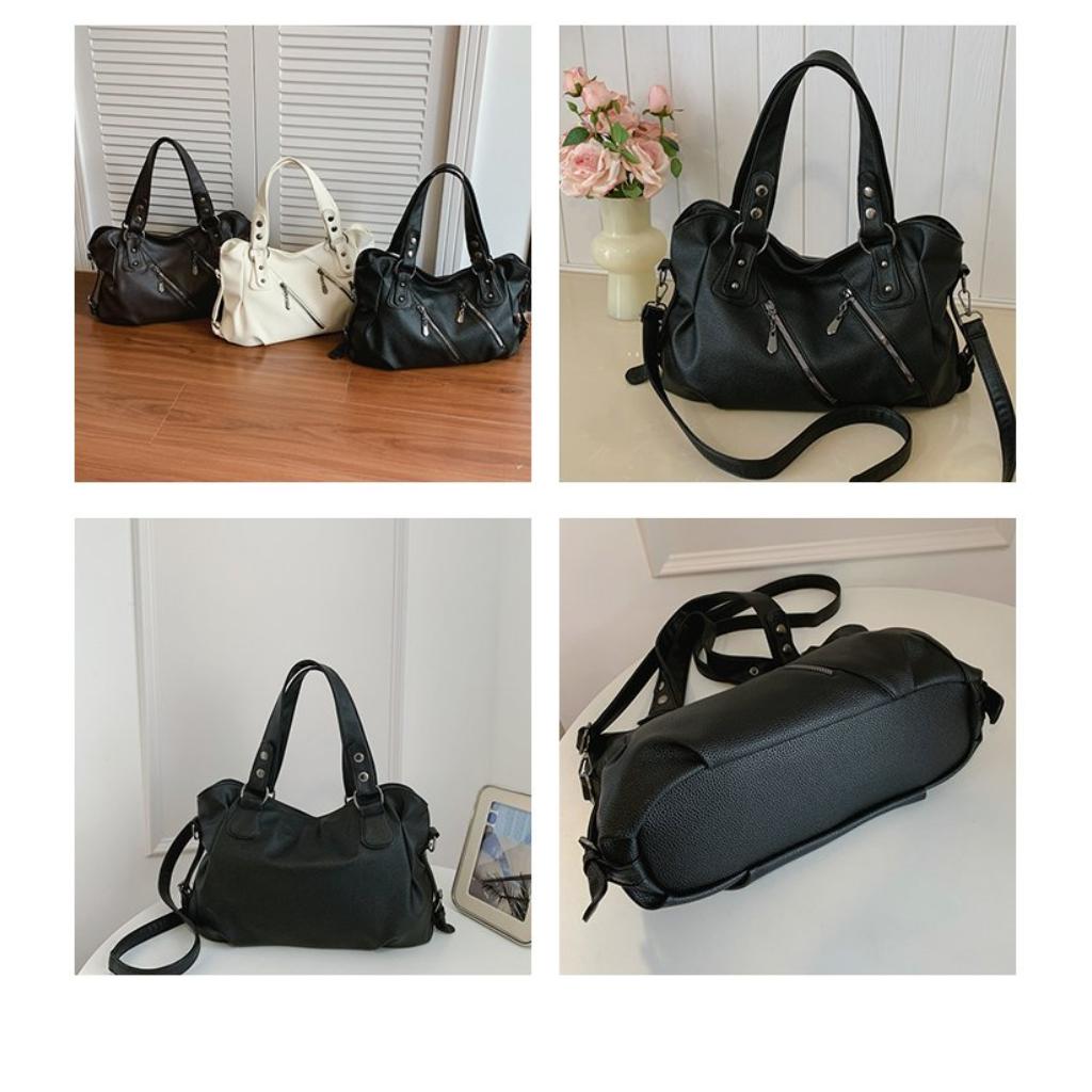 Xeie Thuk Handbag Women PU Leather Multi Pocket Daily Casual