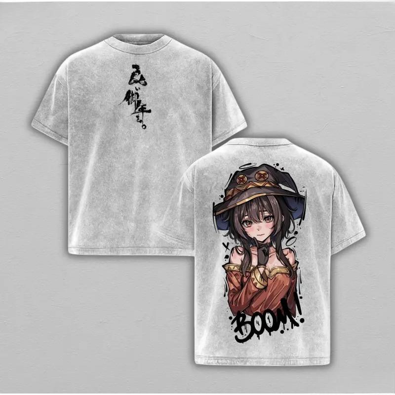 

Футболка с принтом Мегумин KonoSuba Благословение Бога На Этот Прекрасный Мир! Одежда Мужчины Женщины Хлопковые Футболки Ретро Стирка Футболка S