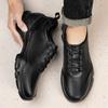 Fashion New Outdoor Male Flats Genuine Leather Men's Walking Shoes Thick Bottom Handmade Skate Shoes Men Brand Lace-Up Mens Sneakers