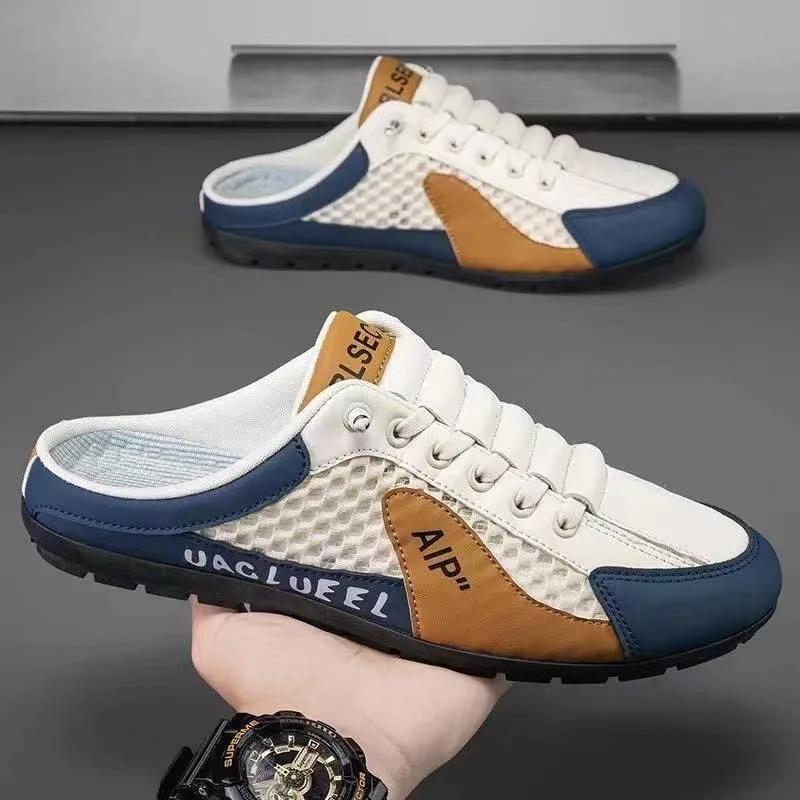 Men's Fashion Soft-soled Half Slippers Summer Men Trendy Bottom Casual Shoes Soft Sole Support Shoes Sneakers Zapatos De Hombre