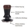 51/53/58MM Coffee Tamper Walnut Wood Constant Pressure Manual Espresso Tamper Stainless Steel Base Coffee Impact Tamper