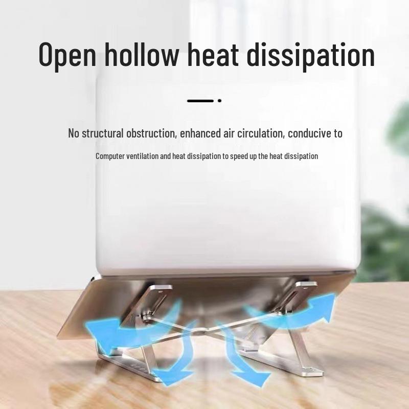 Aluminum Alloy Laptop Riser & Cooler - Portable Notebook Stand