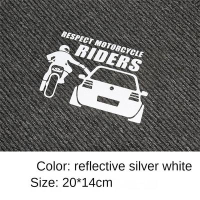 Respekt Für Biker Autoaufkleber Wasserdichter Reflektierender Aufkleber Abziehbild Lustiger Vinyl Fahrrad Motorrad Autozubehör Dekoration
