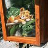Wall Decoration Stickers for A Children's Bedroom Featuring A Sleeping Little Lion on A Cartoon Tree Branch