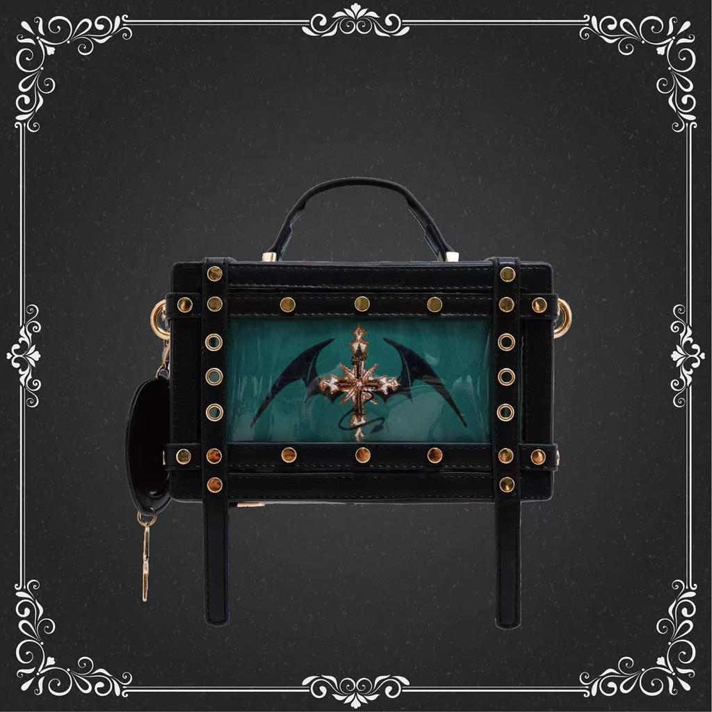 Niche Design New Style Girls' Dark Ita Bag Believer Hard Box Goth Lolita Shoulder Bag Comic Exhibition Y2K Crossbody Bag