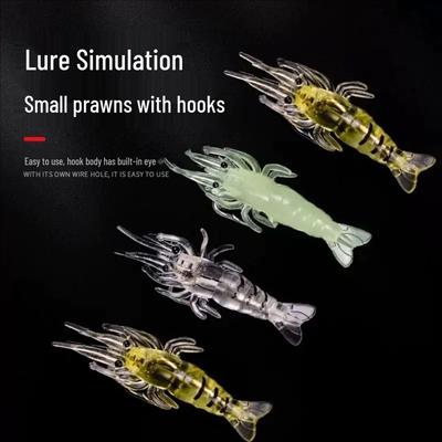 Bionic Night Glow Soft Shrimp Lure for Aspius & Bass - All-Purpose Sea Fishing.