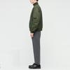 UNIQLO Solid Color Zipper Baseball Collar Pilot Cotton Jacket Unisex jackets Dark-Olive 442143-57