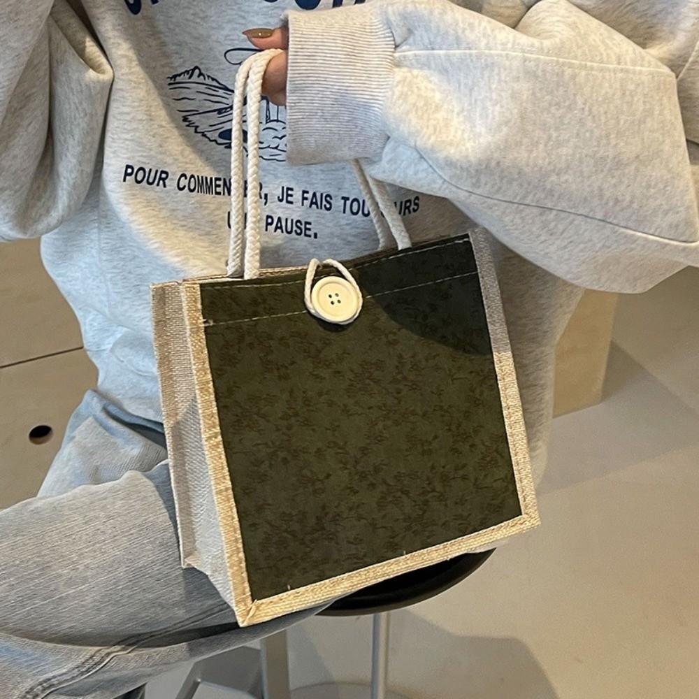 New Floral Print Handheld Bag Versatile Portable Tote Bag Casual Commuting Bag Women