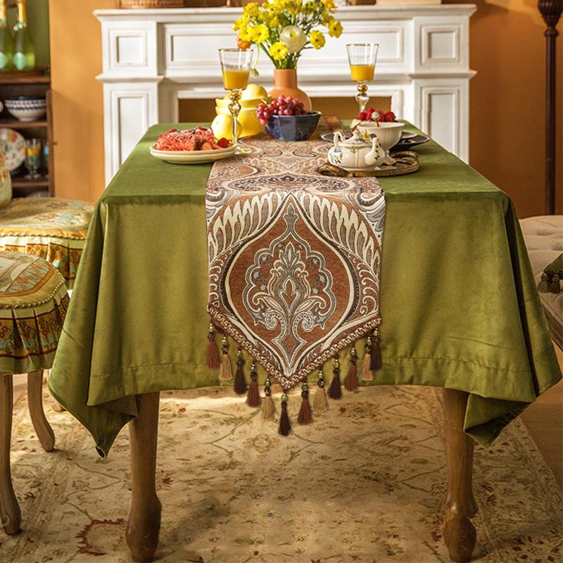 New Vintage Luxury Table Flag Hot Selling Rural Style Living Room Tablecloth European High-end Dustproof Coffee Table Towel TV Cabinet Cover
