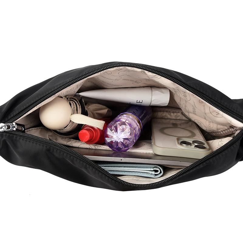 Solid Color Large Capacity Nylon Bag Women's Shoulder Crossbody Bag Mother Bag