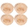 4pcs Bamboo Bird Nest Handmade Weaving Breeding Resting Bird House with Hook for Parrots Canary