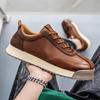Luxury Fashion Men's Casual Shoes Leather Walking Sneakers Retro Platform Sport Shoes Comfortable Flats for Men Zapatos Hombre