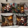 Weihnachts-Kissenbezug Weihnachts-Heimdekoration Sofakissen Wohnzimmer-Kissenbezug