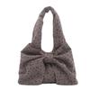 Corduroy Shoulder Bag Girly Dumpling Tote Bag Bow Print Bag Soft For Shopping Decorative Matching Piece Daily Commuting