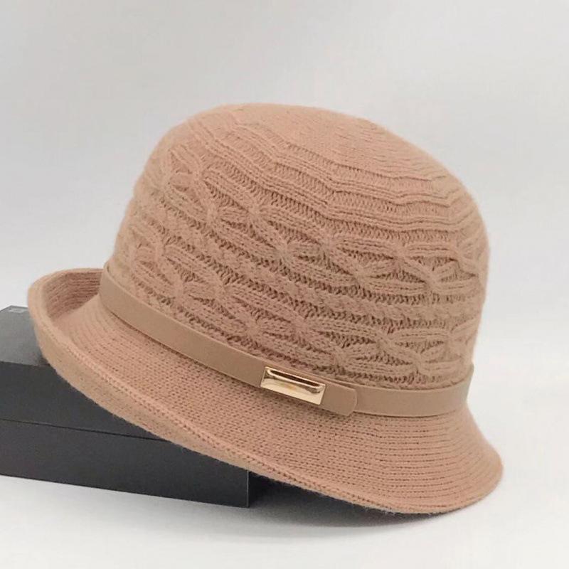 Woolen Bucket Hat Women's Autumn and Winter Bow Korean Version Versatile Japanese Dome Basin Hat British Retro Top Hat Tide