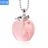 Naturlig krystall eple anheng sommer perle kjede halskjede kvinners europeiske og amerikanske mote