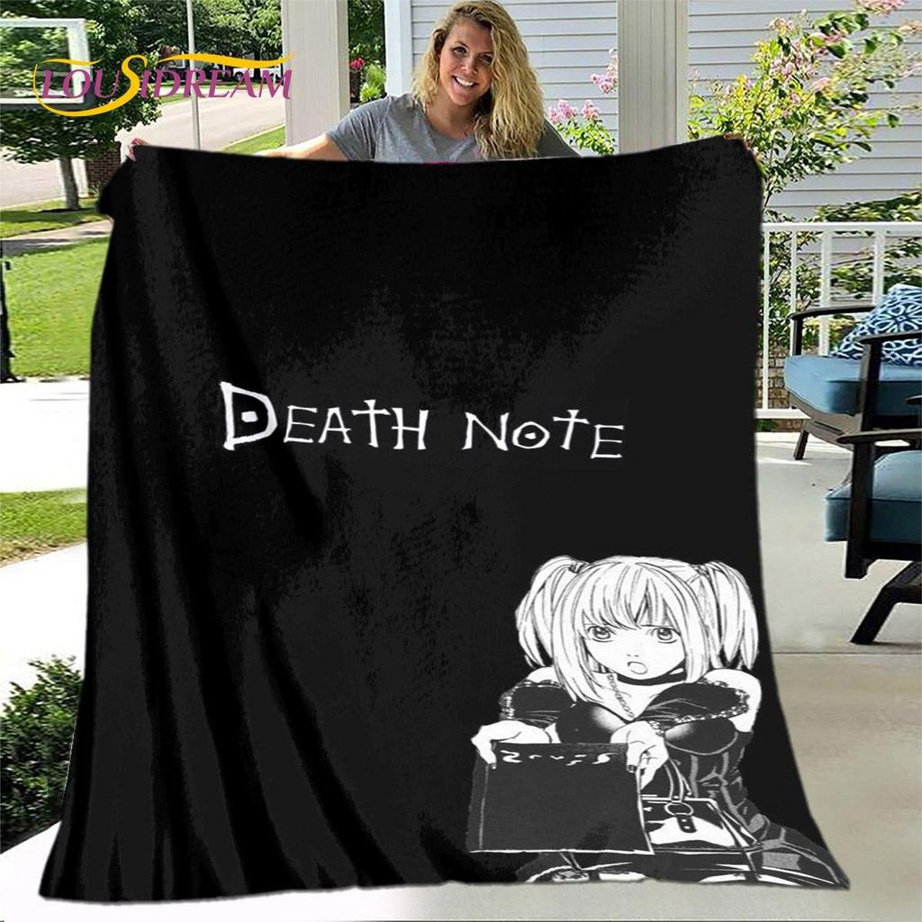 Anime Death Note Skräck Tecknad filt, Flanellfilt Slängfilt, Mjuk varm filt för Vardagsrum Sovrum Sängar Soffgåva