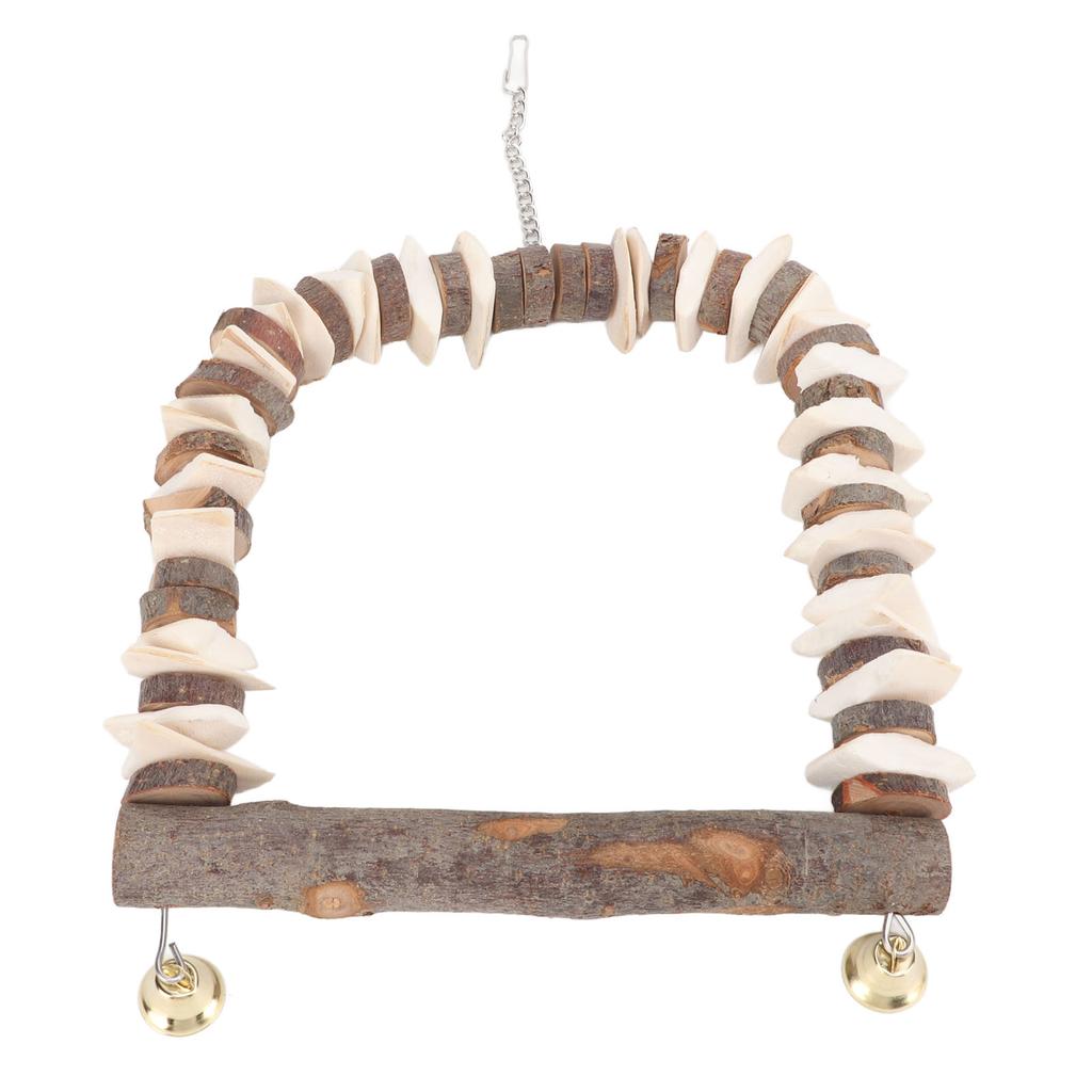 Bird Swing Toy Hanging Swing Perch Stand for Small Parakeets Parrots Birds and CockusesL