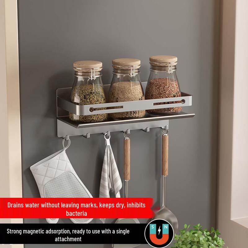 CMAOS No-Drill Magnetic Kitchen Pegboard Storage Rack