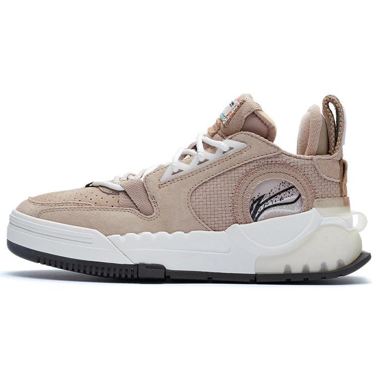 

LiNing Enlightenment Anti Slip And Wear Resistant Lightweight Mid Top Skateboard Shoes Women s Light Taupe 39