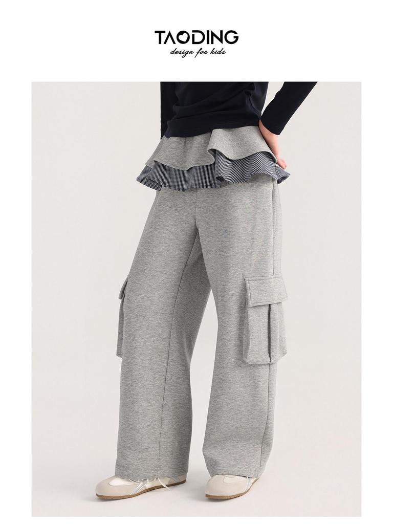 Tao Town Girls' 2025 Stylish Two-Piece Look Jumpsuit for Autumn/Spring