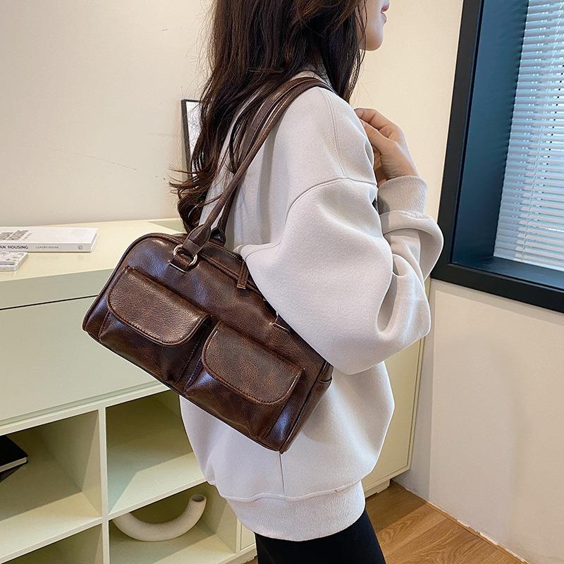 Pu European and American Retro Handbag Bag Classic Versatile Shoulder Messenger Bag Large Capacity Women's Bag