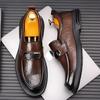 British Style Men Casual Shoes New Leather Mens Stylish Loafers Male Comfortable Business Footwear Classic Mens Slip On Shoes