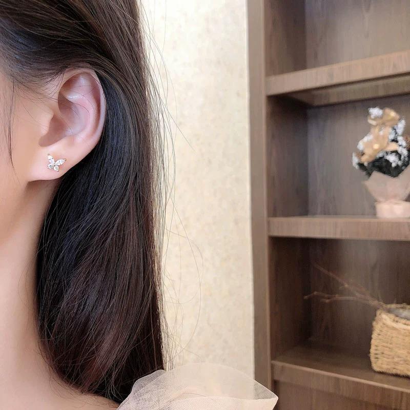 Stud Earrings for Women, Ear Holes, Butterfly Earrings, Niche Design Sense, No Need To Pick Temperament Earrings When Sleeping