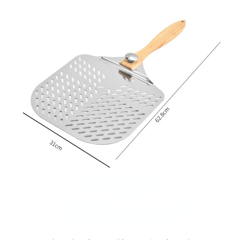 Detachable Rubber Wooden Handle Pizza Shovel, Cake Elevator,heat Dissipation,for Homemade Baking Fruit Pie,cake Bread,pizza Tool