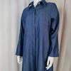 Denim Dress Single Breasted Pockets Summer Buttons Knee Length Dress Streetwear