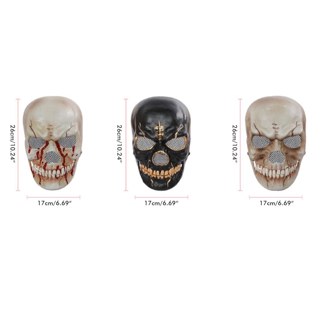 Acoperire de Față Schelet cu Maxilar Mobil Costum Halloween Acoperire de Față Horror Față de Schelet Înspăimântătoare