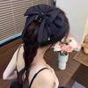 Temperament Bow Hairpin For Women Girls Bowknot Ribbon Ponytail Hair Claw Sweet Shark Clip Hair Accessories