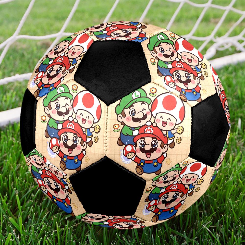 1pc Super Mario Football Soccer Ball Size 5 Indoor Soccer Ball Fashion Colorful Backyard Game -Great For Sports Fans Gift HE100