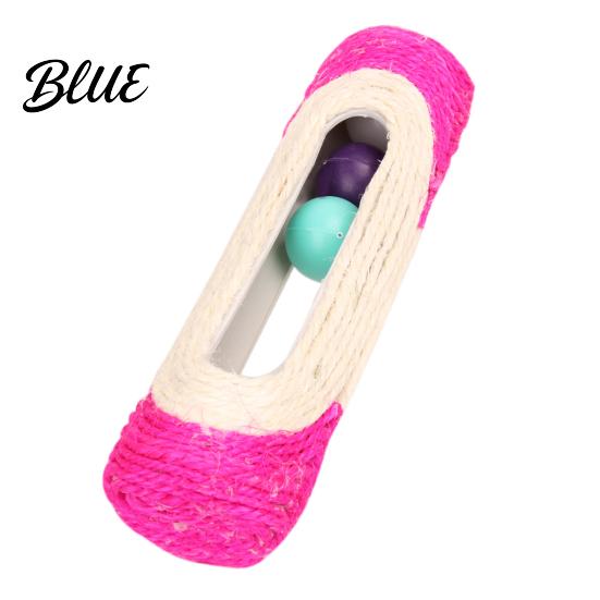 Pet Cat Kitten Trapped Ball Sisal Scratching Scratcher Rolling Training Toy