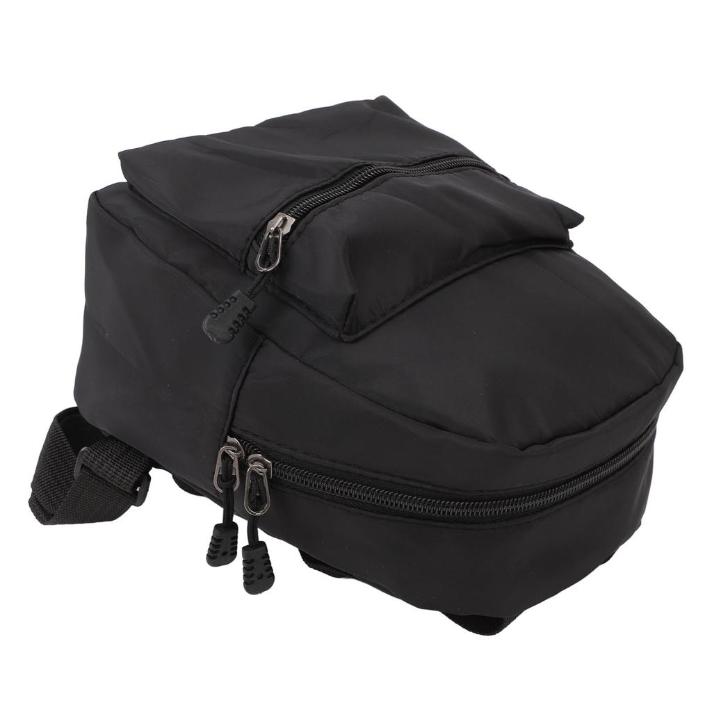 Mini Backpack Wearable Waterproof Stylish Nylon Small Backpack for Students Women Girls Black