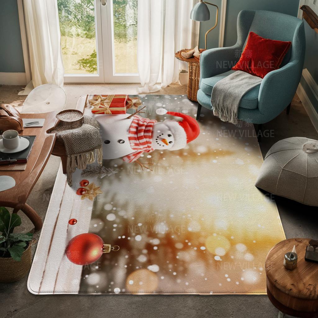 Hauseingangsteppich Fußmatte Haustür Wohnzimmer Bad Fuß Badezimmer rutschfest wasserabsorbierend Teppiche Bad Frohe Weihnachten Winter