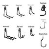 Large Wall-Mounted Garage Hook Kit for Heavy-Duty Storage & Organization