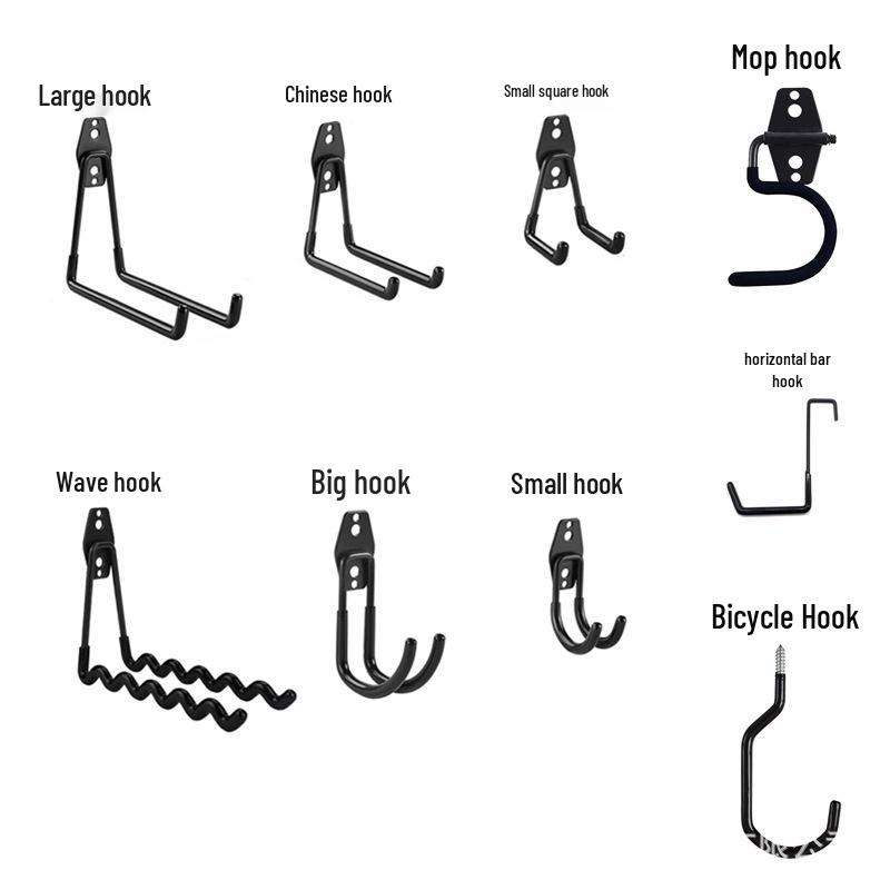 Large Wall-Mounted Garage Hook Kit for Heavy-Duty Storage & Organization
