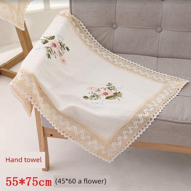 

Полотенце из ткани, вышитое лентами ручной работы, для дивана, треугольная папка-обложка, наволочка, полотенце на спинку дивана, полотенце на один подлокотник Hand towel 55*75 (hand towel) rectangle