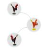 Martial Art Chicken Figurine Resin Craft Drunken Kung Fu Rooster Statue For Living Room Desk Shelf Decorative Ornament