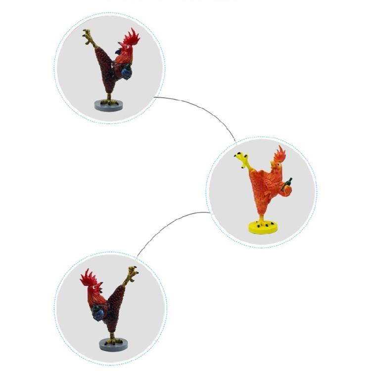 Martial Art Chicken Figurine Resin Craft Drunken Kung Fu Rooster Statue For Living Room Desk Shelf Decorative Ornament