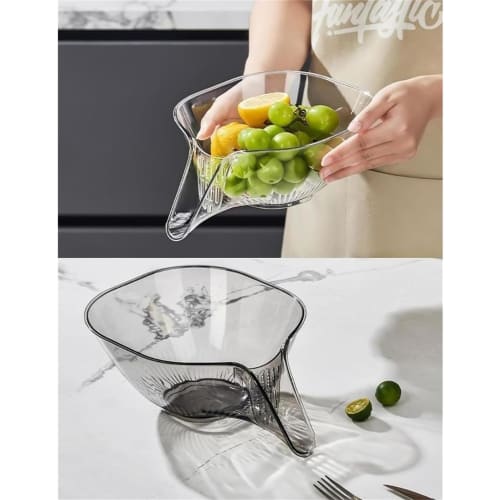 SoolKool [2-Pack] Colander, Clip, Strainer, Bowl, and Sink Strainer Set for Vegetables, Fruits, Food, Meat, Pots, Rice, and Rinse Bowls. Stackable for