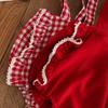 2025 Autumn Korean Style Baby Girl Long Sleeve Outfit - 1 Year Old Full Moon Overalls Set