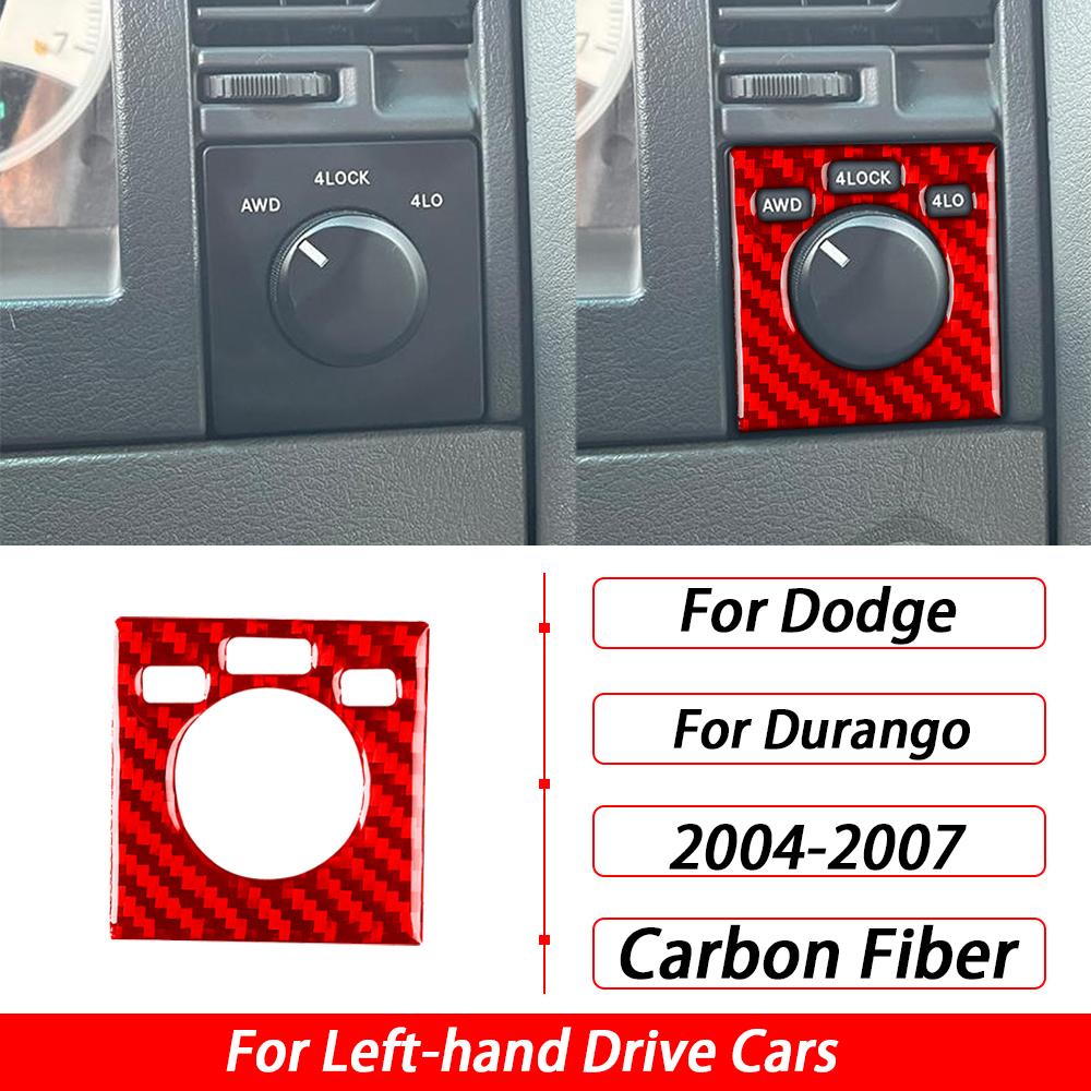 For Dodge Durango 2004-2007 Carbon Fiber 4wd Switch Control Panel Decorative Cover Car Interior Decoration Sticker Accessories