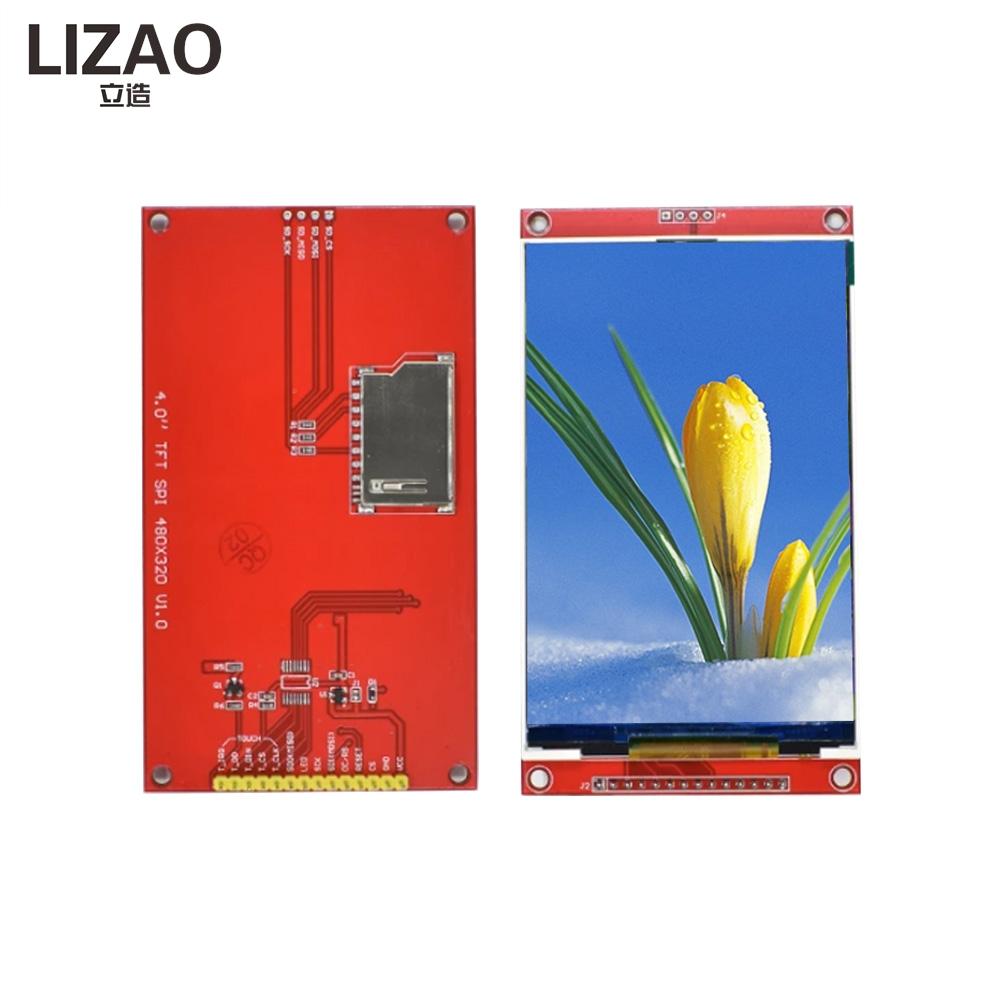 LIZAO 4.0 inch LCD 480*320 MCU SPI Serial TFT LCD Module Display Screen with Touch Panel Build-in Driver ST7796S