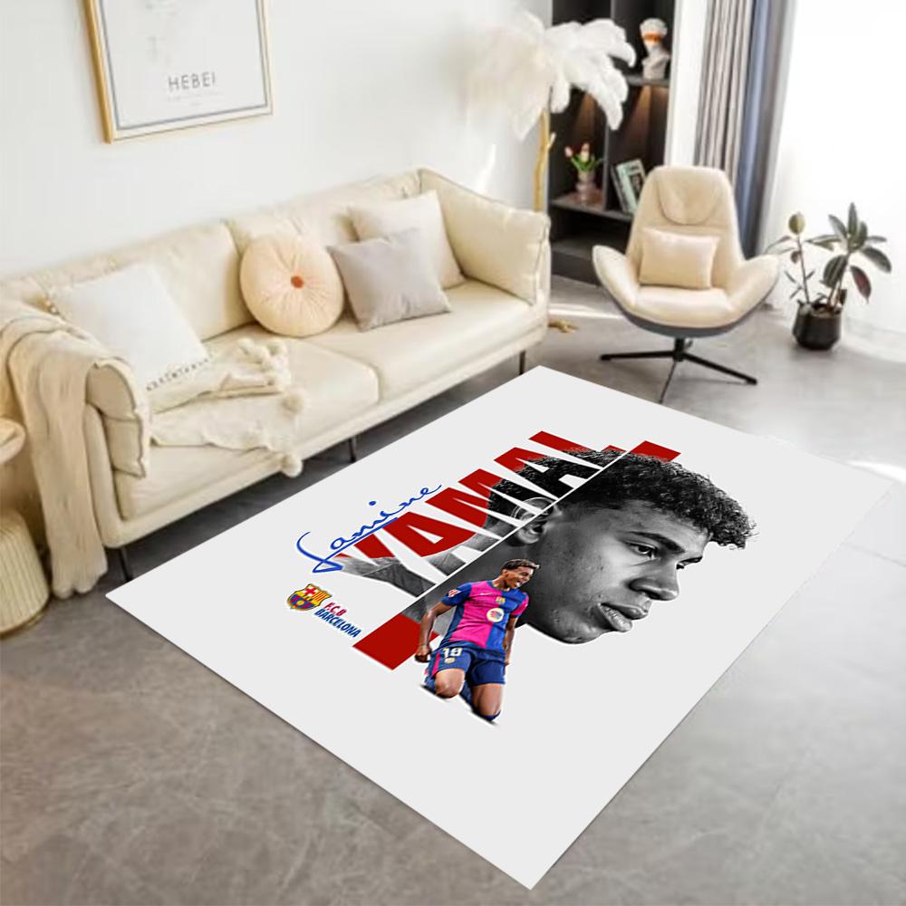 Lamine Yamal's La Roja Soccer Legend Floor Rug Office Rug Design for Hallway Dining Room Balcony Kitchen Antislip Carpet Anime Office Decor Spiritual
