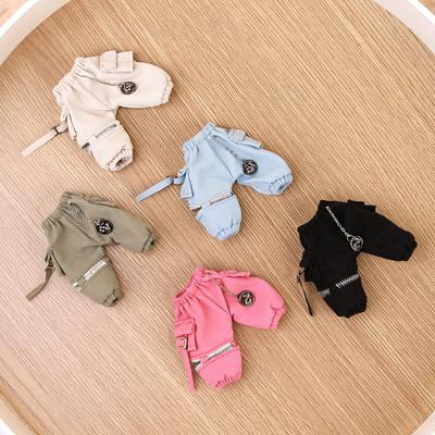 With Pockets OB11 Trousers Daily Casual Doll Outfit Doll Cargo Pants Chain Overalls Elastic Waist Obitsu 11 Clothes
